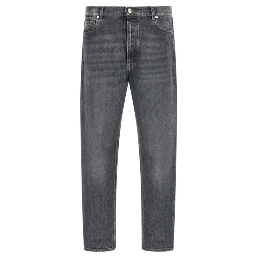Brunello Cucinelli Men Jeans Denim Greyscale